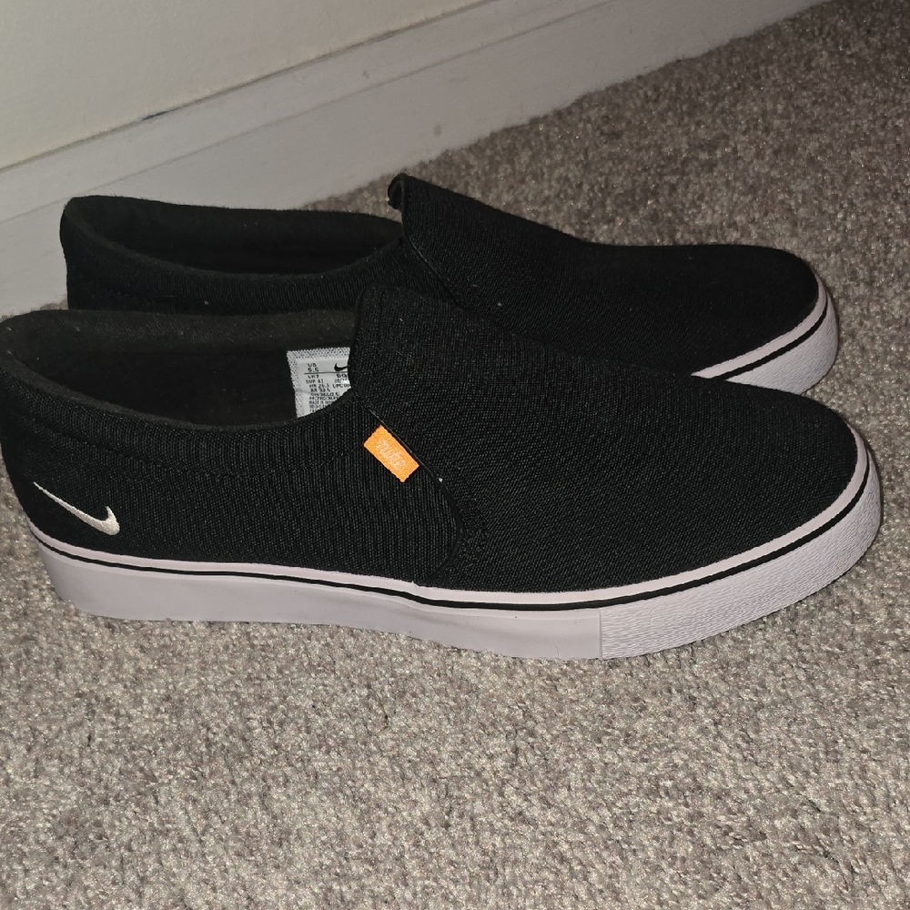 Nike Black and White Slip-On Women's Sneakers